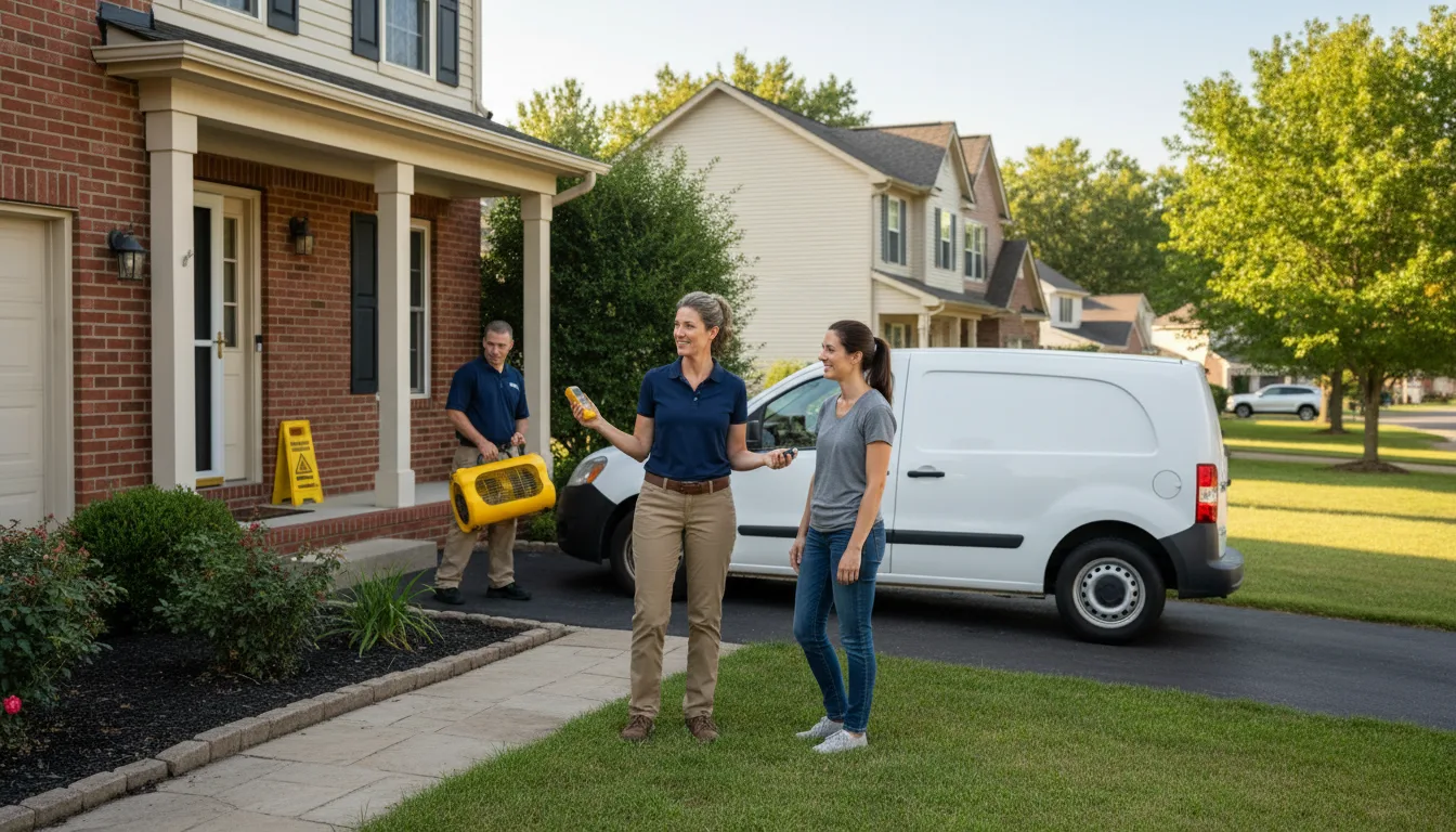 Residential water damage restoration in Atglen, PA